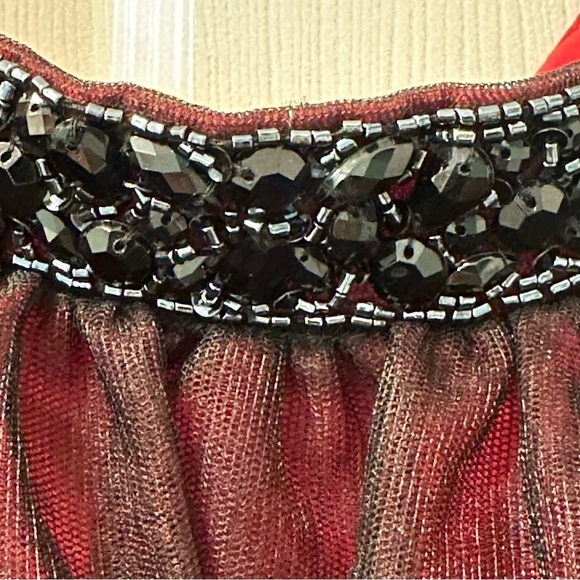 Alyce Paris Homecoming Beaded Sequined Waist Full Tulle Skirt Fairy whimsy goth - Picture 8 of 14
